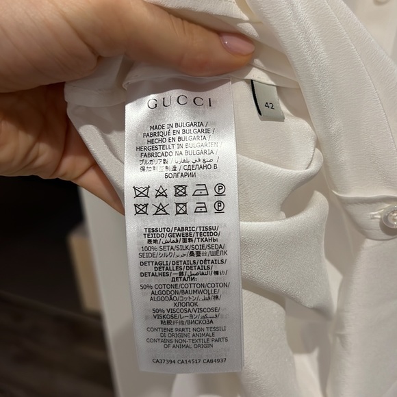 BRAND NEW GUCCI WHITE BLOUSE - Picture 5 of 7